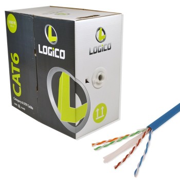 Logico Bobina de Cable Cat6 UTP, 304 Metros, 6mm, Azul - Envío Gratis