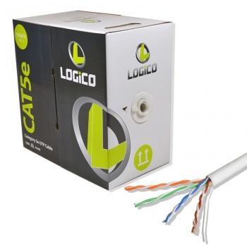 Logico Bobina de Cable Cat5e UTP C5EU2302, 305 Metros, Blanco - Envío Gratis