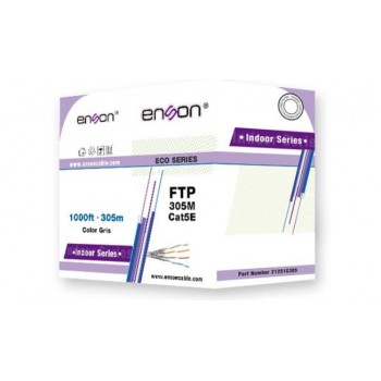 Enson Bobina de Cable Cat5e FTP Serie Eco, 305 Metros, Gris - Envío Gratis