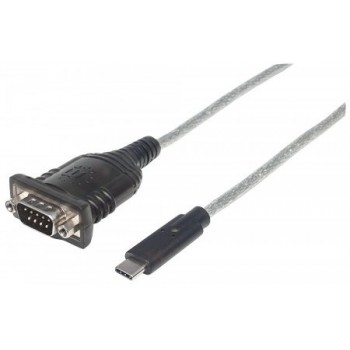 Manhattan Cable USB C Macho - Serial Macho, 45cm, Gris/Negro - Envío Gratis
