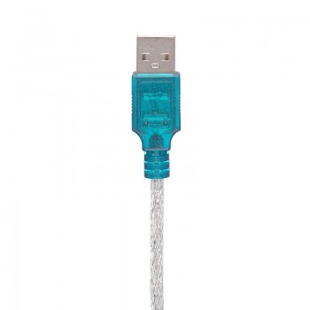 Vcom Cable Cable Serial USB A Macho - DB9 Macho, 1.2 Metros, Azul/Plata - Envío Gratis