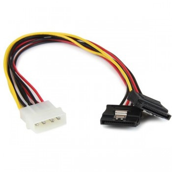 StarTech.com Cable SATA Recto, 4-pin Molex Macho - 2x SATA 15-pin Hembra, 30cm - Envío Gratis