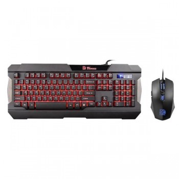 Kit Gamer de Teclado y Mouse Tt eSPORTS COMMANDER COMBO, Alámbrico, USB, LED Multicolor, Negro, Inglés - Envío Gratis