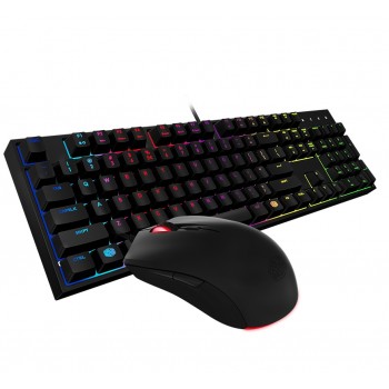 Kit Gamer Teclado y Mouse Cooler Master MasterKeys Lite L Combo RGB, Alámbrico, USB, Negro (Inglés) - Envío Gratis