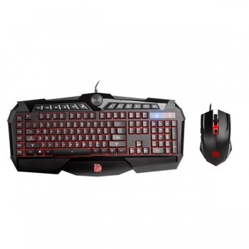 Kit Gamer de Teclado y Mouse Tt eSPORTS CHALLENGER Prime RGB Español, Alámbrico, USB, Negro - Envío Gratis