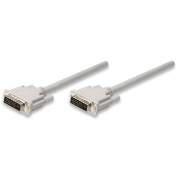 Manhattan Cable DVI24 Macho - DVI24 Macho, 1.8 Metros, Beige - Envío Gratis