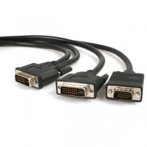 StarTech.com Cable DVI-I Macho - DVI-D + VGA (D-Sub) Macho, 1.8 Metros, Negro - Envío Gratis