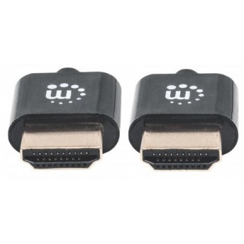 Manhattan Cable Ultradelgado HDMI Macho - HDMI Macho, 50cm, Negro - Envío Gratis