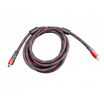 Naceb Cable HDMI Macho - HDMI Macho, 3 Metros, Negro/Rojo - Envío Gratis