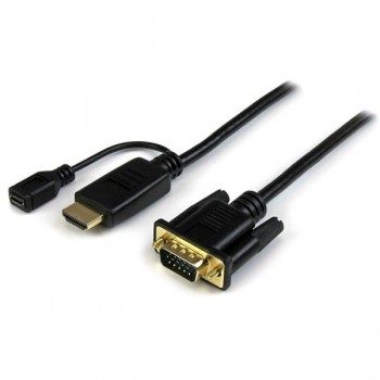 StarTech.com Cable Convertidor Activo HDMI y micro-USB - VGA, 1.8 Metros, Negro - Envío Gratis