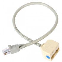 StarTech.com Cable Adaptador Splitter RJ-45 2x Hembra - 1x Macho, 33cm, Gris - Envío Gratis