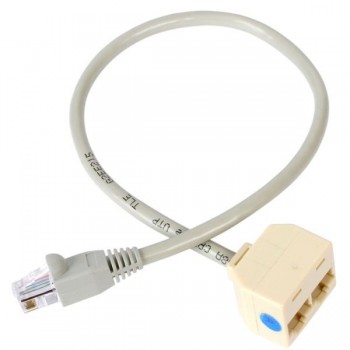 StarTech.com Cable Adaptador Splitter RJ-45 2x Hembra - 1x Macho, 33cm, Gris - Envío Gratis