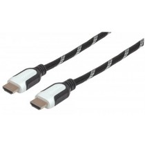 Manhattan Cable HDMI Macho - HDMI Macho, 50cm, Negro/Blanco - Envío Gratis