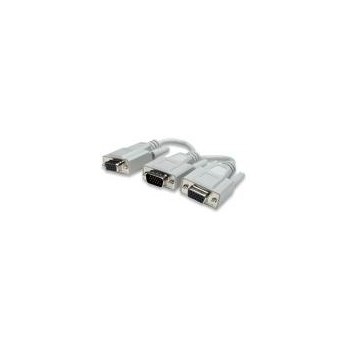 Manhattan Cable HD15 Macho - 2x HD15 Hembra, 15cm, Blanco - Envío Gratis