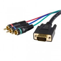 Startech.com Cable Multiconector Adaptador VGA Macho - 3x RCA Macho, 90cm, Negro - Envío Gratis