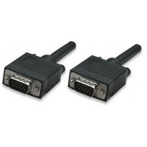 Manhattan Cable para Monitor SVGA 8mm, VGA (D-Sub) Macho - VGA (D-Sub) Macho, 3 Metros, Negro - Envío Gratis