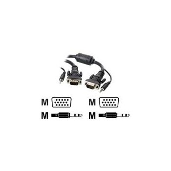 Belkin Cable Monitor VGA/Uxga + 3.5 mm, 1.8 Metros, Negro - Envío Gratis