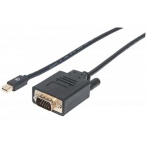 Manhattan Cable Mini DisplayPort Macho - VGA Macho, 1.8 Metros, Negro - Envío Gratis