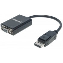 Manhattan Cable DisplayPort Macho - VGA (D-Sub) Hembra, 15cm, Negro - Envío Gratis