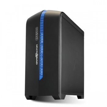 Gabinete Game Factor CSG500 con Ventana LED, Micro-ATX/Mini-ATX, USB 2.0, sin Fuente, Negro/Azul - Envío Gratis