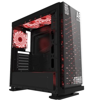 Gabinete Eagle Warrior Blade A6 con Ventana LED Rojo, Tower, ATX/Micro-ATX, USB 2.0/3.0, sin Fuente, Negro - Envío Gratis