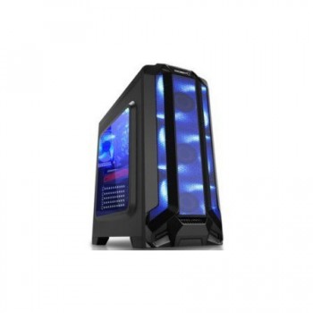 Gabinete Eagle Warrior RobotQ con Ventana LED Azul, Tower, ATX/Micro-ATX, USB 2.0/3.0, sin Fuente, Negro - Envío Gratis