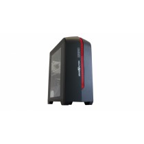 Gabinete Game Factor CSG500 con Ventana, Micro-Tower, Micro-ATX/Mini-ITX, USB 2.0/3.0, sin Fuente, Negro/Rojo - Envío Gratis