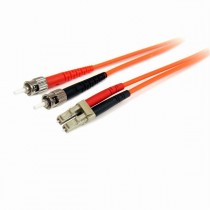 StarTech.com Cable Fibra Óptica Multimodo Dúplex LC Macho - ST Macho, 2 Metros, Naranja - Envío Gratis