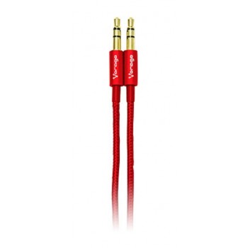 Vorago Cable 3.5mm Macho - 3.5mm Macho, 1 Metro, Rojo Metálico - Envío Gratis