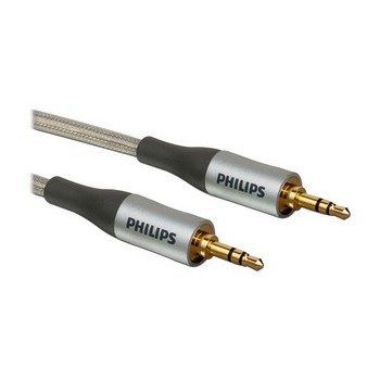 Philips Cable 3.5mm Macho - 3.5mm Macho, 1.5 Metros, Gris - Envío Gratis