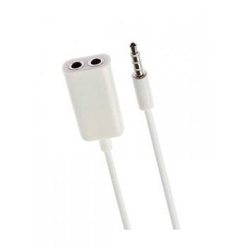 Grix Cable Divisor en "Y" 2x 3.5mm Hembra - 3.5mm Macho, 20cm, Blanco - Envío Gratis