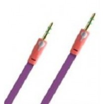 Easy Line Cable AUX 3.5mm Macho - 3.5mm Macho, 1 Metro, Púrpura/Rojo - Envío Gratis