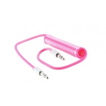 Acteck Cable Flexible AF-100, 3.5mm Macho - 3.5mm Macho, 1 Metro, Rosa - Envío Gratis