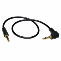 Tripp Lite Cable 3.5mm Macho - 3.5mm Macho con Clavija en Ángulo Recto, 30cm, Negro - Envío Gratis