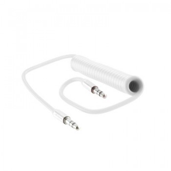 Acteck Cable Auxiliar Flexible, 3.5mm Macho - 3.5mm Macho, 1 Metro, Blanco - Envío Gratis