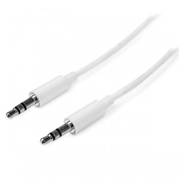 StarTech.com Cable 3.5mm Macho - 3.5mm Macho, 2 Metros, Blanco - Envío Gratis