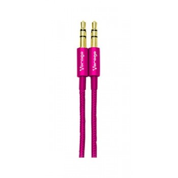 Vorago Cable 3.5mm Macho - 3.5mm Macho, 1 Metro, Rosa Metálico - Envío Gratis