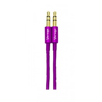 Vorago Cable 3.5mm Macho - 3.5mm Macho, 1 Metro, Morado Metálico - Envío Gratis