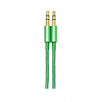 Vorago Cable 3.5mm Macho - 3.5mm Macho, 1 Metro, Verde Metálico - Envío Gratis