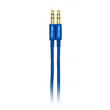 Vorago Cable 3.5mm Macho - 3.5mm Macho, 1 Metro, Azul Metálico - Envío Gratis