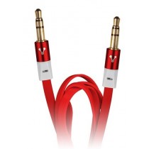 Vorago Cable 3.5mm Macho - 3.5mm Macho, 1.5 Metros, Metálico Rojo - Envío Gratis