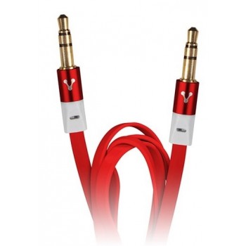 Vorago Cable 3.5mm Macho - 3.5mm Macho, 1.5 Metros, Metálico Rojo - Envío Gratis