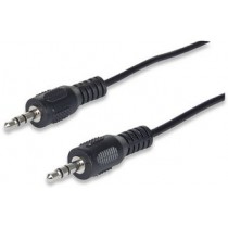 Manhattan Cable 3.5mm Macho - 3.5mm Macho, 90cm, Negro - Envío Gratis