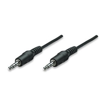 Manhattan Cable Audio Estéreo, 3.5mm - 3.5mm, 1.8 Metros, Negro - Envío Gratis