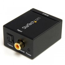 StarTech.com Adaptador Convertidor de Audio Digital Coaxial SPDIF o Toslink Óptico a RCA Estéreo Analógico - Envío Gratis
