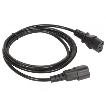 Vcom Cable de Poder Externo C13 Macho - C14 Hembra, 3 Metros, Negro - Envío Gratis