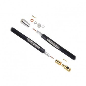 Epcom Cable Coaxial N Hembra - SMA Macho Inverso, 60cm, Negro - Envío Gratis