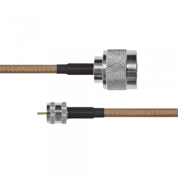 Epcom Cable Coaxial N Macho - Mini UHF Macho, 1.8 Metros, Negro/Marrón - Envío Gratis