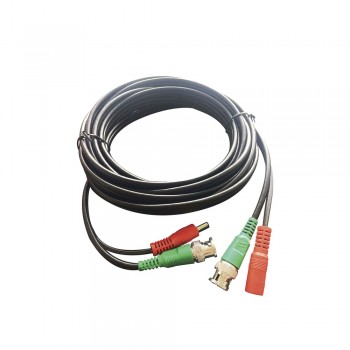 Epcom Cable Coaxial BNC/Poder Macho - BNC/Poder Macho, 5 Metros, Negro - Envío Gratis