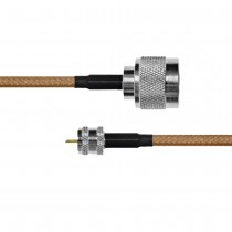 Epcom Cable Coaxial RG-142/U N Macho - Mini UHF Macho, 1.10 Metros, Negro/Marrón - Envío Gratis